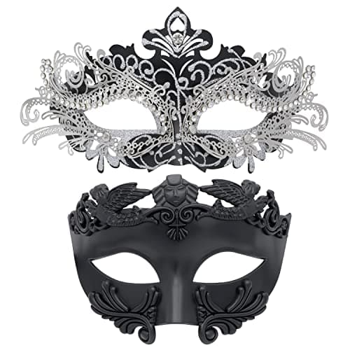 Coddsmz Couple Roman Metal Mask for Halloween Costaumes