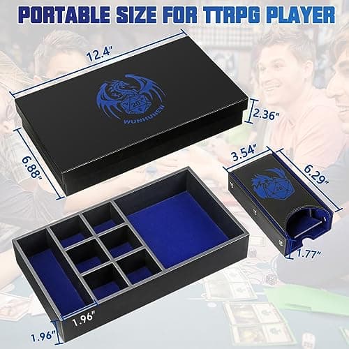 4-in-1 D&D Dice Tray & Storage Tower - Perfect RPG Gift for DMs & Players
