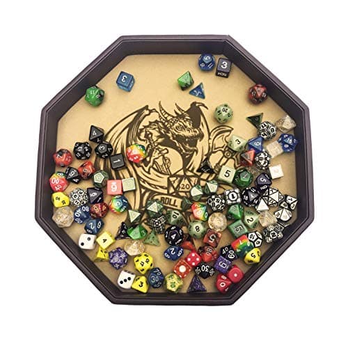 ROLL OR DIE Octagon Dice Tray - 11.5" for RPGs, Board Games (DND 3.5, 5e, Cthulhu, Pathfinder, Shadowrun)