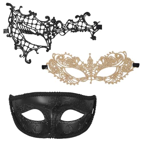 OIDEA Masquerade Lace Set for Couples: Costume Ball & Cosplay Party