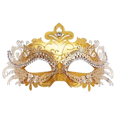 Geek-M Masquerade Metal Masks for Halloween & Mardi Gras
