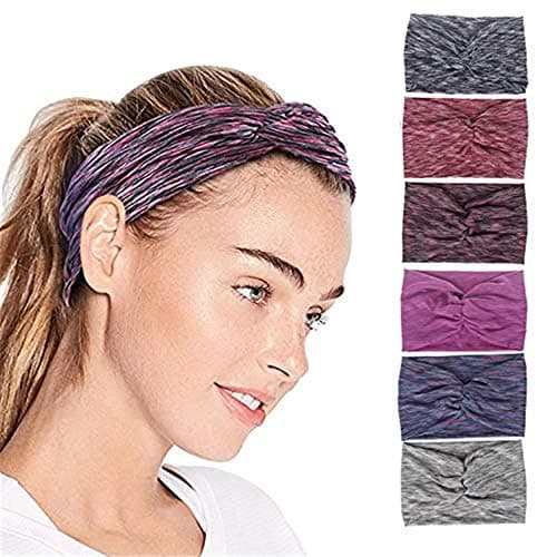 6 Pack Women's Workout Headbands for Fitness & Sports