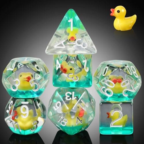 Enchanting Cat D&D 7PC Resin Dice Set with Bag