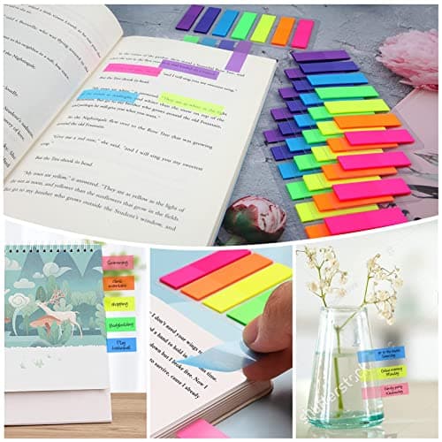 Moinker 980 Piece 7 Color Index Flag Notes Translucent Page Makers