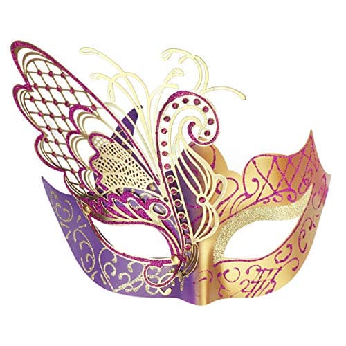 Coddsmz Mysterious Venetian Butterfly Lady Masquerade Mask for Halloween Party Evening Prom Ball