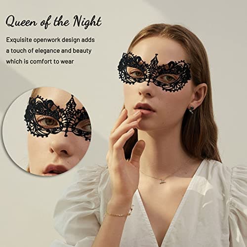 Erythem Couples Venetian Masquerade Mask Set - Halloween & Mardi Gras