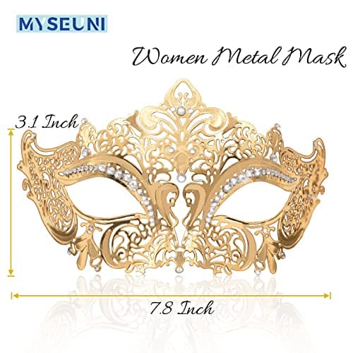 MYSEUNI Roman Greek Man & Venetian Women Masquerade Mask for Couples Mardi Gras
