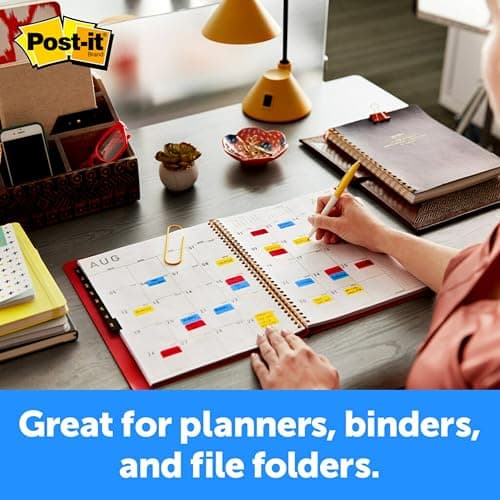 Post-it Tabs, 6/Color Dispenser (Aqua, Yellow, Pink, Red, Green, Orange)