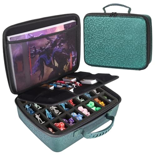 Dungeon Dice Tray Case - Green, Miniature Figurine Storage for D&D & MTG