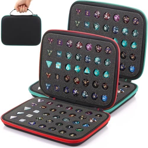 Aoriher 2 Pcs Dice Case with Handle, Large Capacity Dice Holder