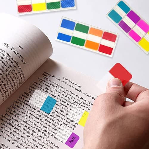 KICNIC 1 Inch Sticky Index Tabs, 480 Pieces, Self Adhesive Page Markers