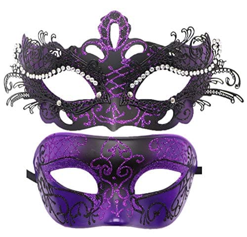 Coolwife Metal Venetian Masquerade Mask for Mardi Gras Party Evening Prom