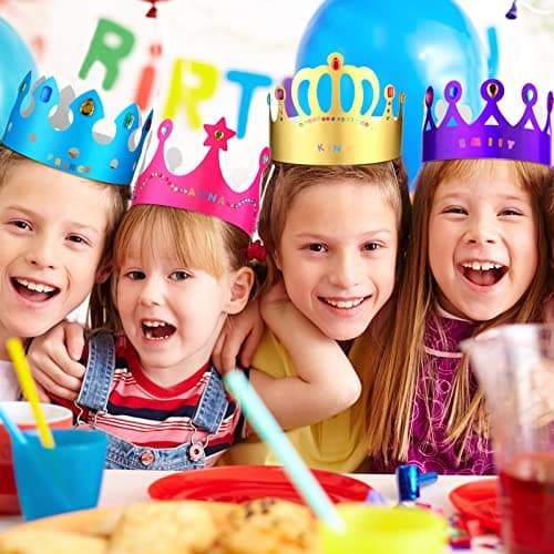 Chinco 76 Pieces DIY Paper Crowns for Party and Classroom Decor