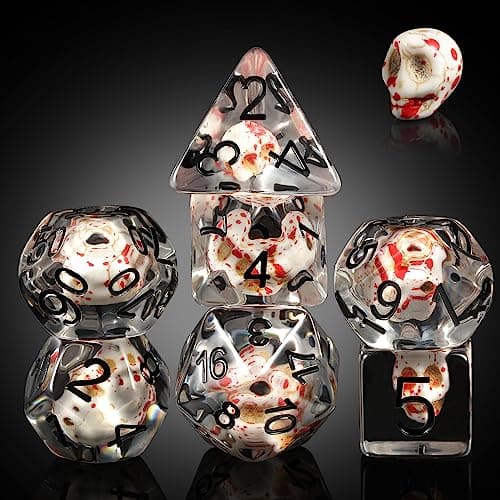 Enchanting Cat D&D 7PC Resin Dice Set with Bag