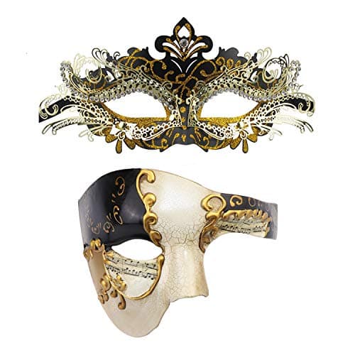 Couples Masquerade Mask Set for Holidays & Parties