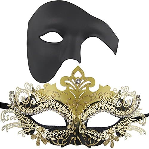 Couples Masquerade Mask Set for Holidays & Parties