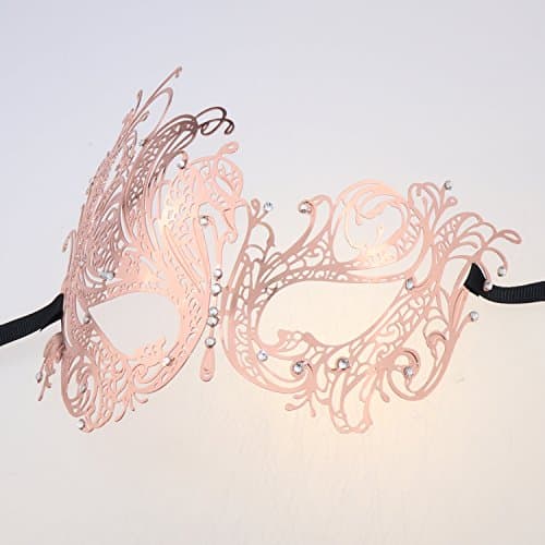 Coddsmz Laser Cut Metal Masquerade Mask for Venetian Parties