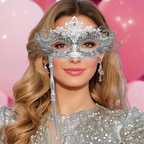 IETANG Couple Half Venetian Masquerade Mask for Parties