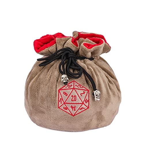 Velvet Dice Bag with Octopus Pattern for Tabletop Roleplaying Games