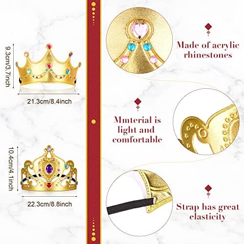 Yaomiao 44 Pc Foam Crowns for Kids Princess Tiaras Bulk Diamond Stickers Party Supplies
