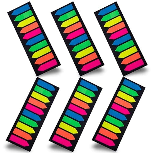 1200pcs Multi-Colored Arrow Flag Index Tabs for Book Marking