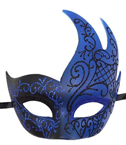 Coolwife Men's Vintage Venetian Checkered Masquerade Mask for Musical Party