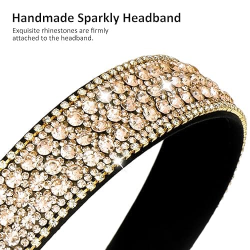 Wecoe Rhinestone Headbands for Women and Girls