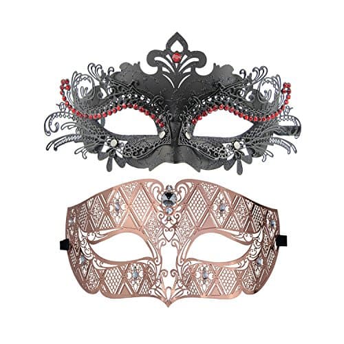 Couples Venetian Masquerade Mask Set for Women and Men