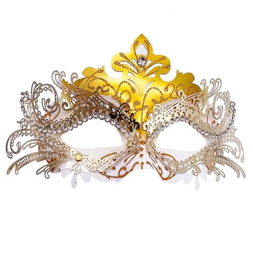 Geek-M Masquerade Metal Masks for Halloween & Mardi Gras