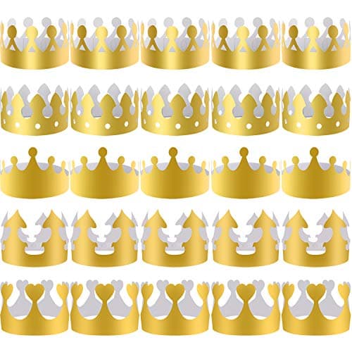 Golden Party Crown Hats for Celebrations