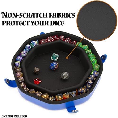 CASEMATIX RPG Dice Tray and Storage Case with Magnetic Snaps and Wolf Design