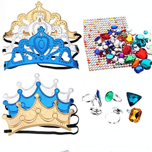 DIY Jeweled Foam Kid's Party Crowns, Pack of 6