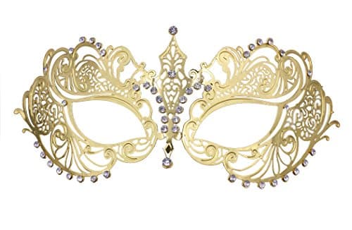 Coddsmz Laser Cut Metal Masquerade Mask for Venetian Parties