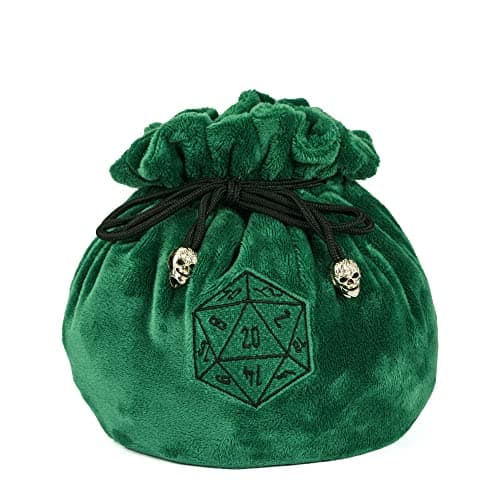 Velvet Dice Bag with Octopus Pattern for Tabletop Roleplaying Games