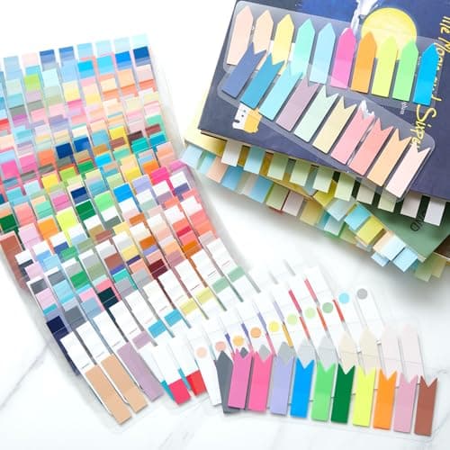 ReliThick 8000 Pcs Multi-Colored Sticky Tabs for Reading Supplies