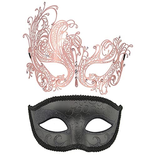 Thmyo 2 Pack Masquerade Mask for Venetian Carnival and Mardi Gras Ball