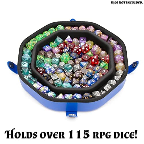 CASEMATIX RPG Dice Tray and Storage Case with Magnetic Snaps and Wolf Design