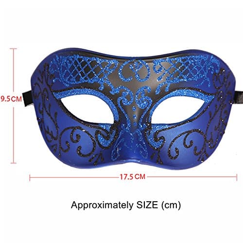 XVEVINA Couples Mardi Gras Venetian Masquerade Mask Set Party Costume Accessory