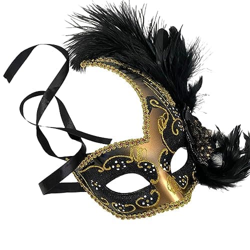 MasqStudio Brocade Lace Masquerade Mask for Mardi Gras & Parties