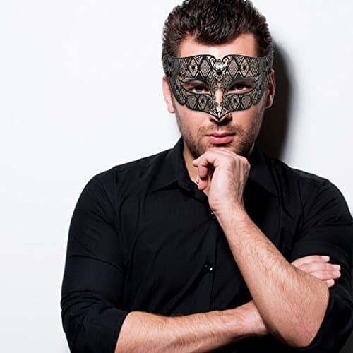 Thmyo Black Couples Venetian Masquerade Mask for Halloween Mardi Gras