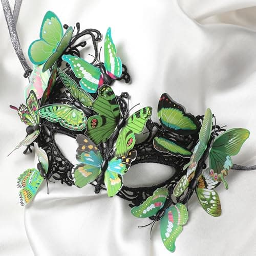 Zinniday Vintage Butterfly Masquerade Mask for Women Cosplay Prom