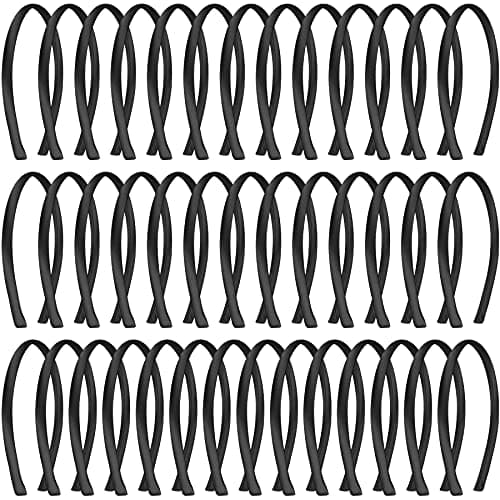 Duufin 40 Pieces Colorful Satin Headbands for Girls
