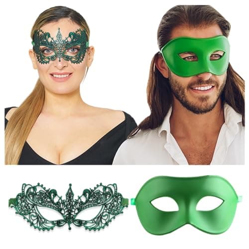 Matching Luxury Mask Set - Men & Women's Sexy Masquerade Mask for Parties