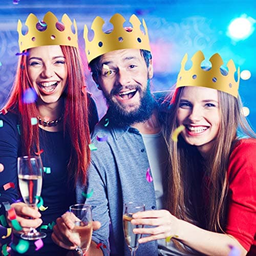 Golden Party Crown Hats for Celebrations