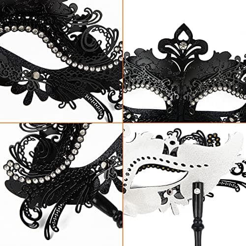 Hoshin Masquerade Mask with Stick for Women