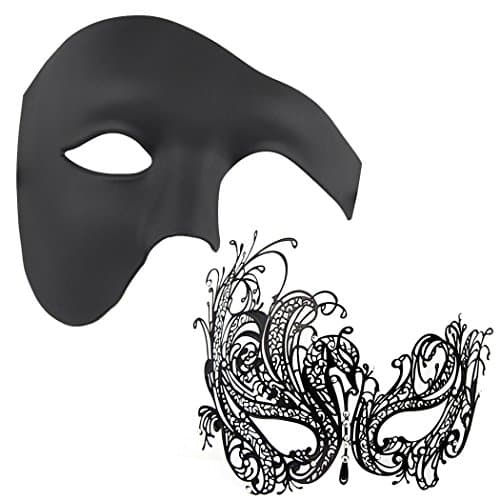 Couples Masquerade Mask Set for Holidays & Parties