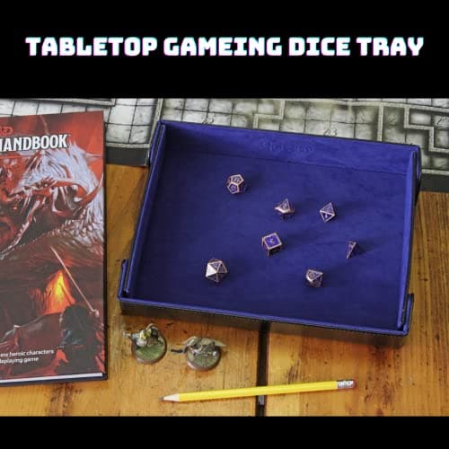 Forged Dice Co. 9.5 Inch Magnetic Folding Dice Tray - Portable Dice Tray for DND or D&D