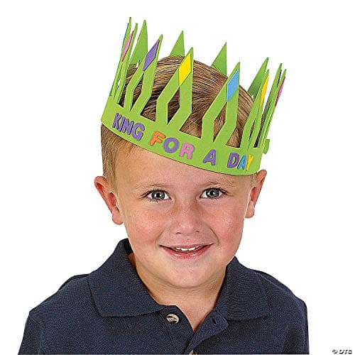 Kids' DIY Crowns with Letters and Shapes - 12 Crowns, 312 Letters, 250 Shapes