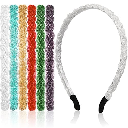 MTLEE Sparkly Crystal Beaded Headbands for Women (Classic Colors)