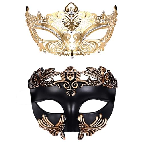 OIDEA Roman Greek Venetian Mask for Couple Halloween Party Costume Ball